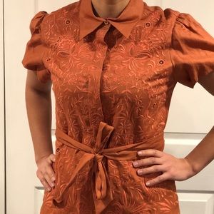 Beautifully detailed linen blouse